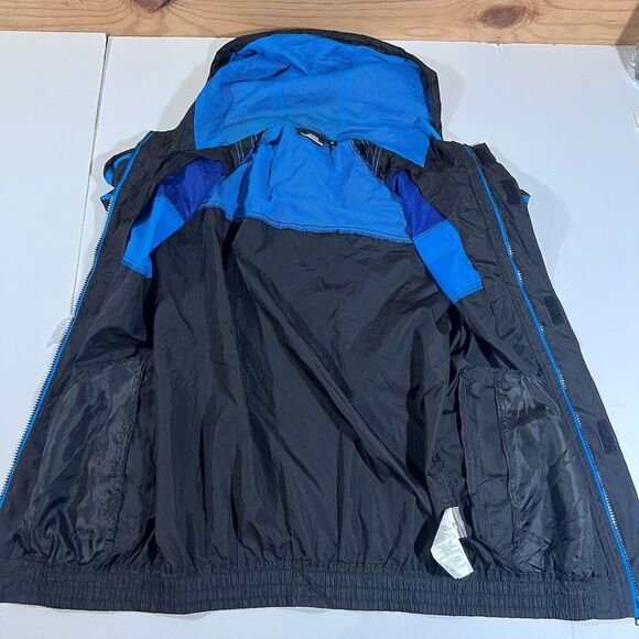 Vintage Lonsdale London Black Blue Full Zip Windbreaker Jacket Men's Size Small - Picture 7 of 10